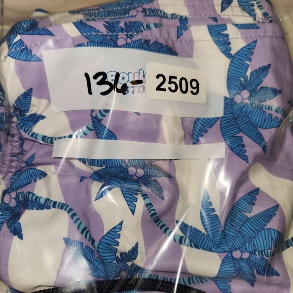 Coast Clothing Purple Tropical Palm Tree Swim Shorts Mens Size L With Mesh Linin - Picture 8 of 8